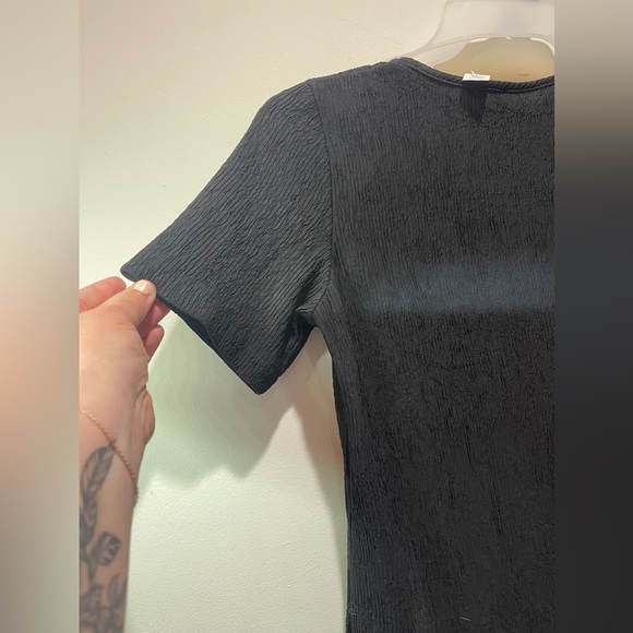 Jessica Michel Women's Black Dress Shirt Size Small S/S Vented Sides - Picture 6 of 6